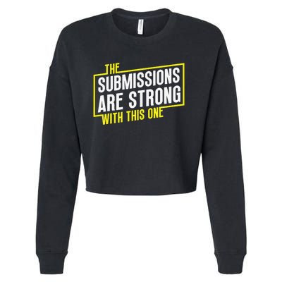 Funny MMA Jiu Jitsu Gift Submission Design BJJ Cropped Pullover Crew