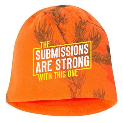 Funny MMA Jiu Jitsu Gift Submission Design BJJ Kati - Camo Knit Beanie