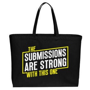 Funny MMA Jiu Jitsu Gift Submission Design BJJ Cotton Canvas Jumbo Tote