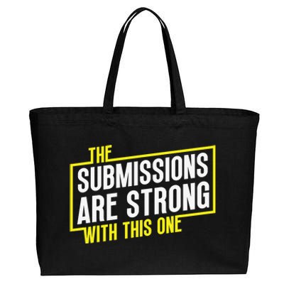 Funny MMA Jiu Jitsu Gift Submission Design BJJ Cotton Canvas Jumbo Tote