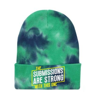 Funny MMA Jiu Jitsu Gift Submission Design BJJ Tie Dye 12in Knit Beanie