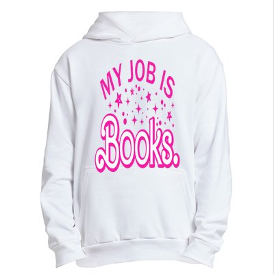 Funny My Job Is Books Retro Pink Style Reading Books lover Urban Pullover Hoodie