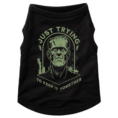 Frankenstein Monster Just Trying To Keep It Together Doggie Tank