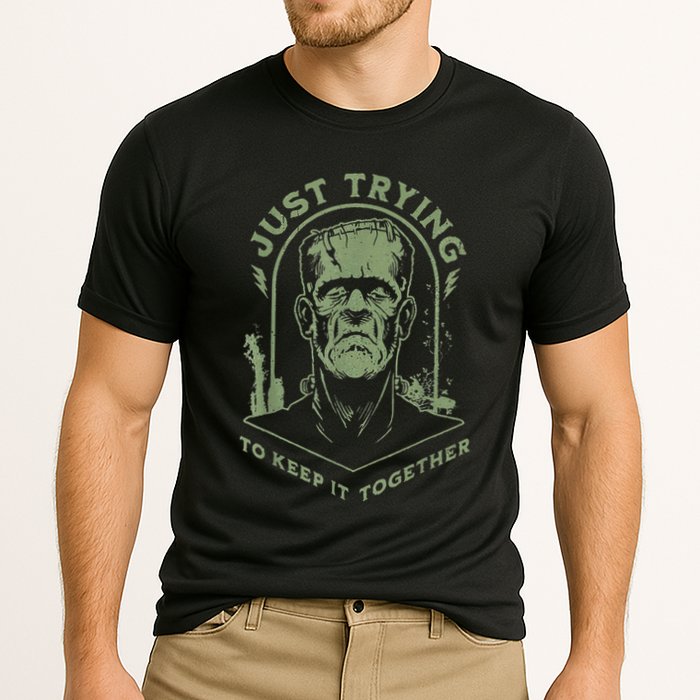 Frankenstein Monster Just Trying To Keep It Together Performance Shirt