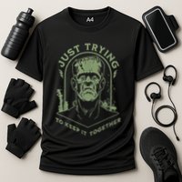 Frankenstein Monster Just Trying To Keep It Together Performance Shirt
