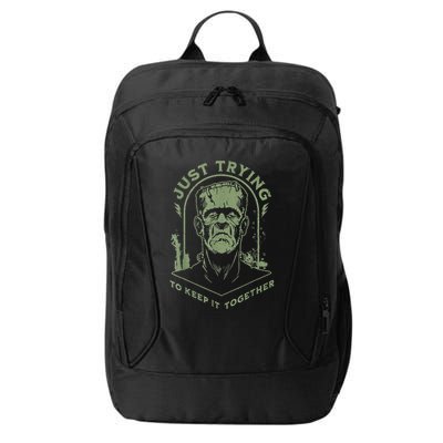 Frankenstein Monster Just Trying To Keep It Together City Backpack