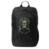 Frankenstein Monster Just Trying To Keep It Together City Backpack