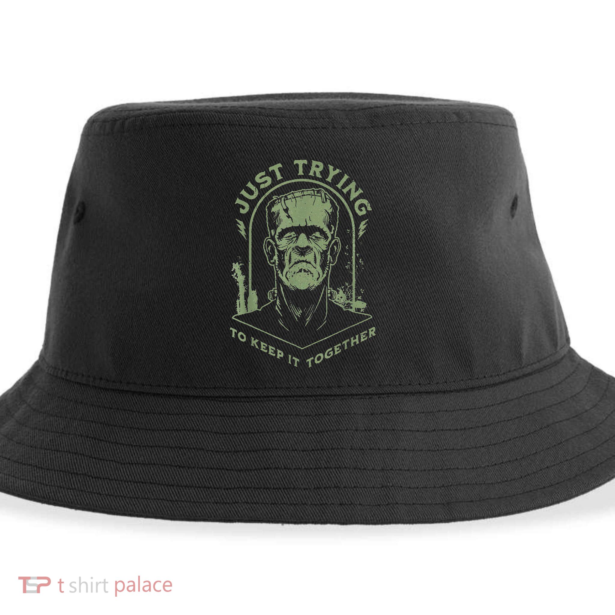 Frankenstein Monster Just Trying To Keep It Together Sustainable Bucket Hat