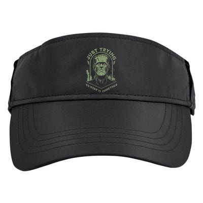 Frankenstein Monster Just Trying To Keep It Together Adult Drive Performance Visor