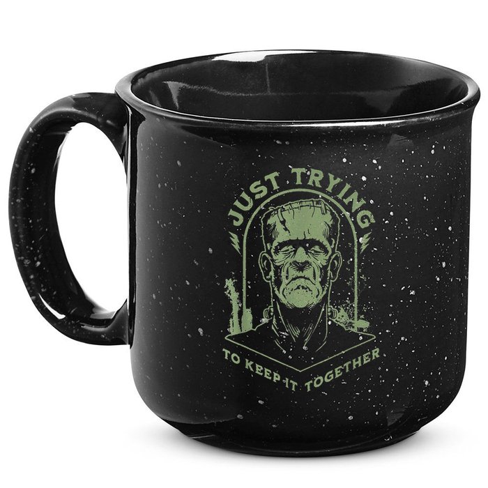 Frankenstein Monster Just Trying To Keep It Together 15oz Campfire Ceramic Mug