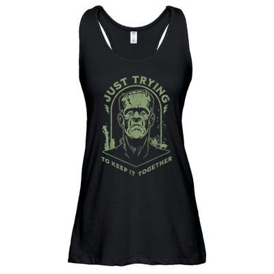 Frankenstein Monster Just Trying To Keep It Together Ladies Essential Flowy Tank