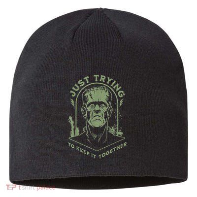 Frankenstein Monster Just Trying To Keep It Together Sustainable Beanie