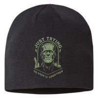 Frankenstein Monster Just Trying To Keep It Together Sustainable Beanie