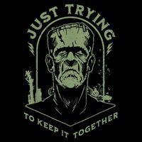 Frankenstein Monster Just Trying To Keep It Together 16 in Basic Backpack