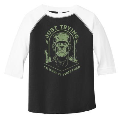 Frankenstein Monster Just Trying To Keep It Together Toddler Fine Jersey T-Shirt