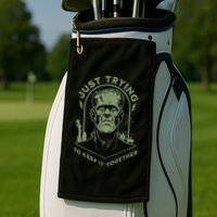 Frankenstein Monster Just Trying To Keep It Together Golf Towel