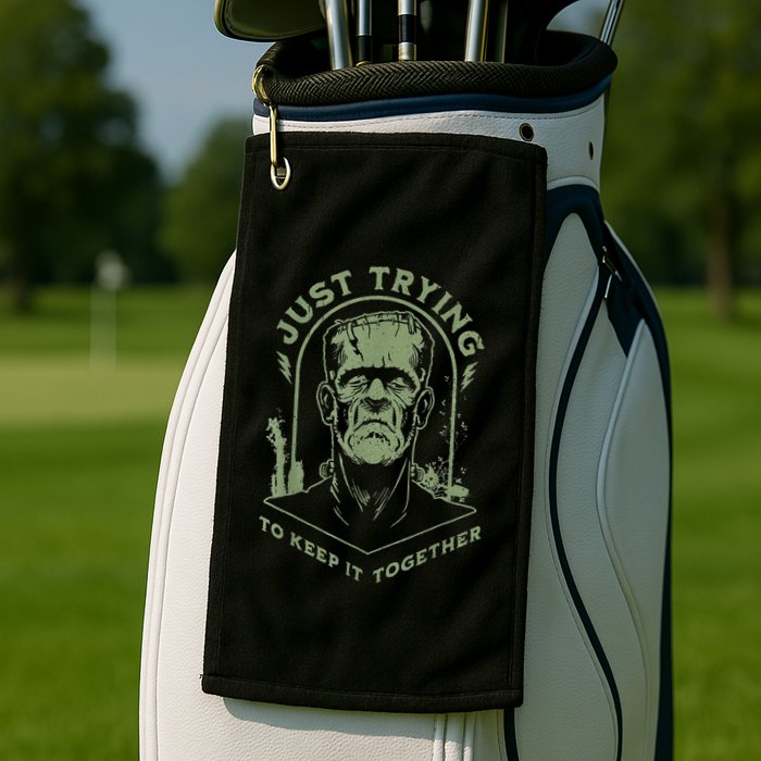 Frankenstein Monster Just Trying To Keep It Together Golf Towel