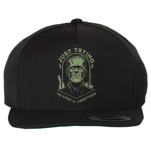 Frankenstein Monster Just Trying To Keep It Together Wool Snapback Cap