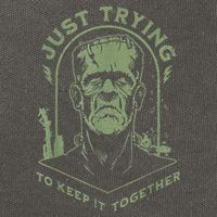 Frankenstein Monster Just Trying To Keep It Together Cotton Canvas Backpack