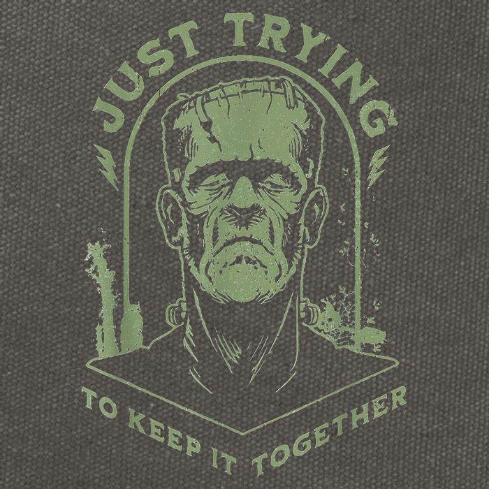 Frankenstein Monster Just Trying To Keep It Together Cotton Canvas Backpack