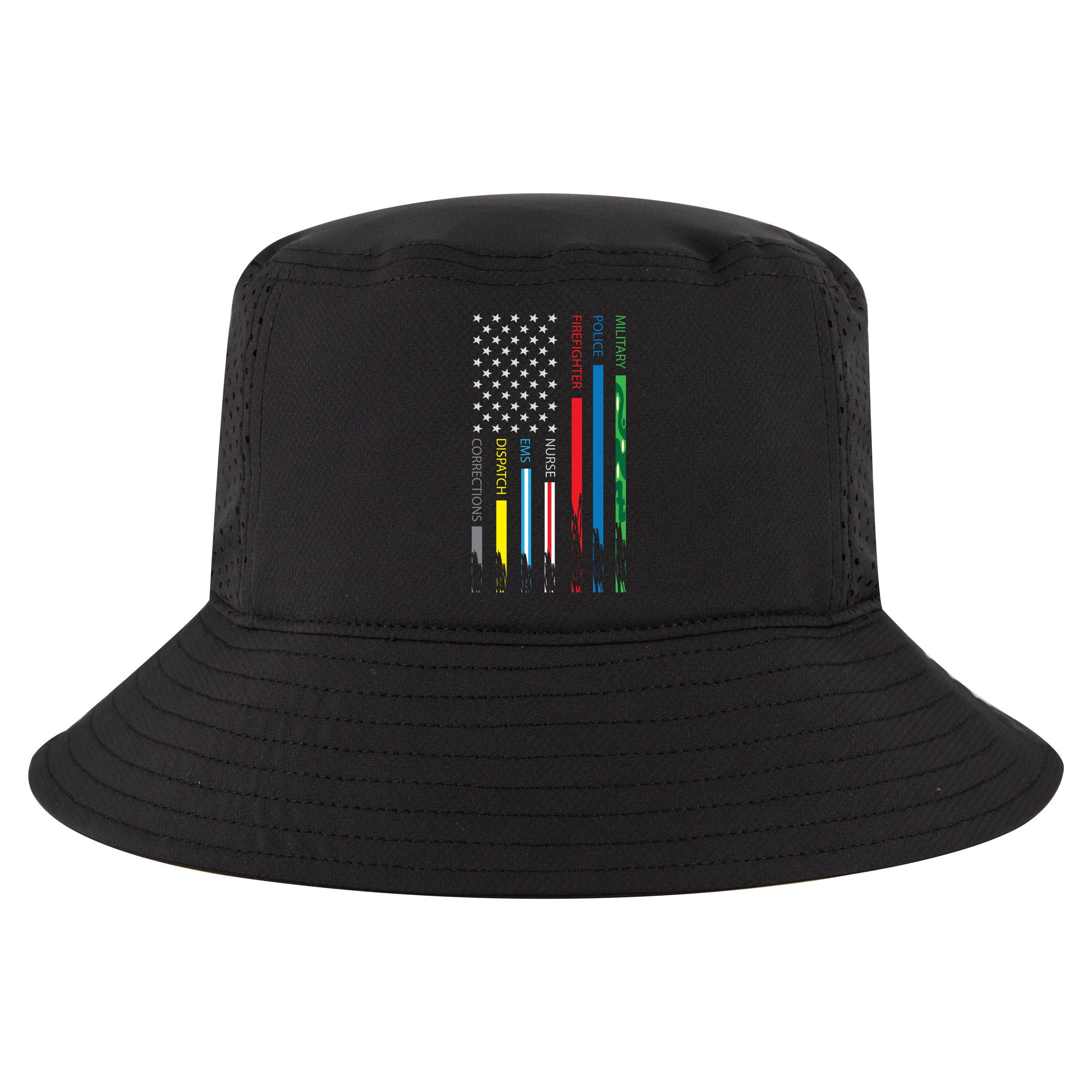 No One Fight Alone Usa Flag Cool Comfort Performance Bucket Hat