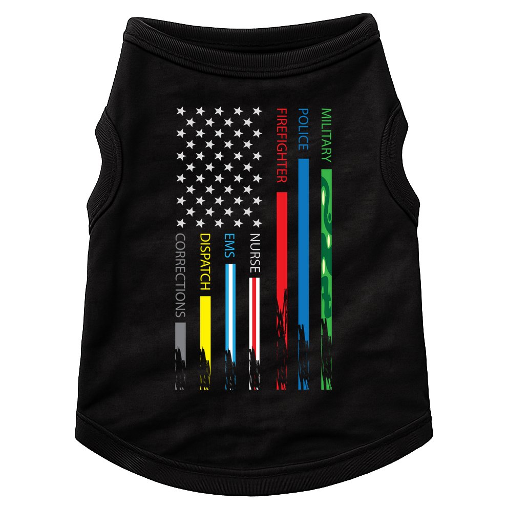 No One Fight Alone Usa Flag Doggie Tank
