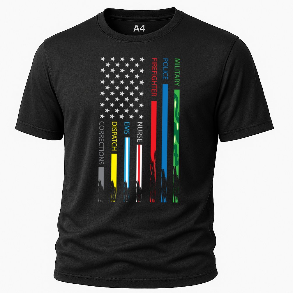 No One Fight Alone Usa Flag Cooling Performance Crew T-Shirt