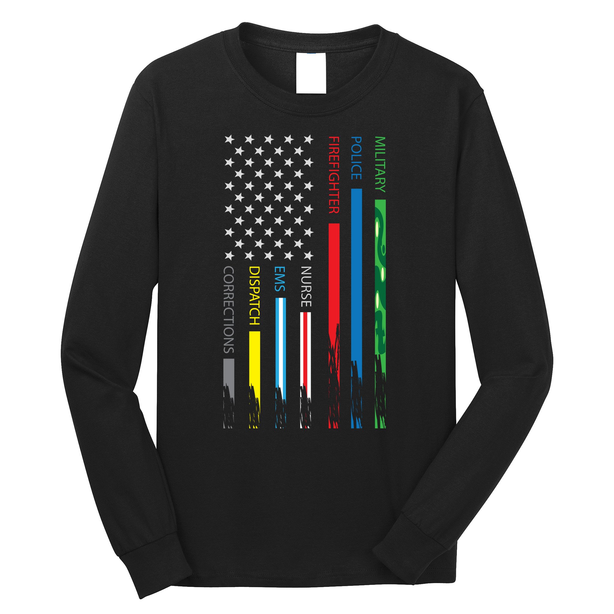 No One Fight Alone Usa Flag Long Sleeve Shirt