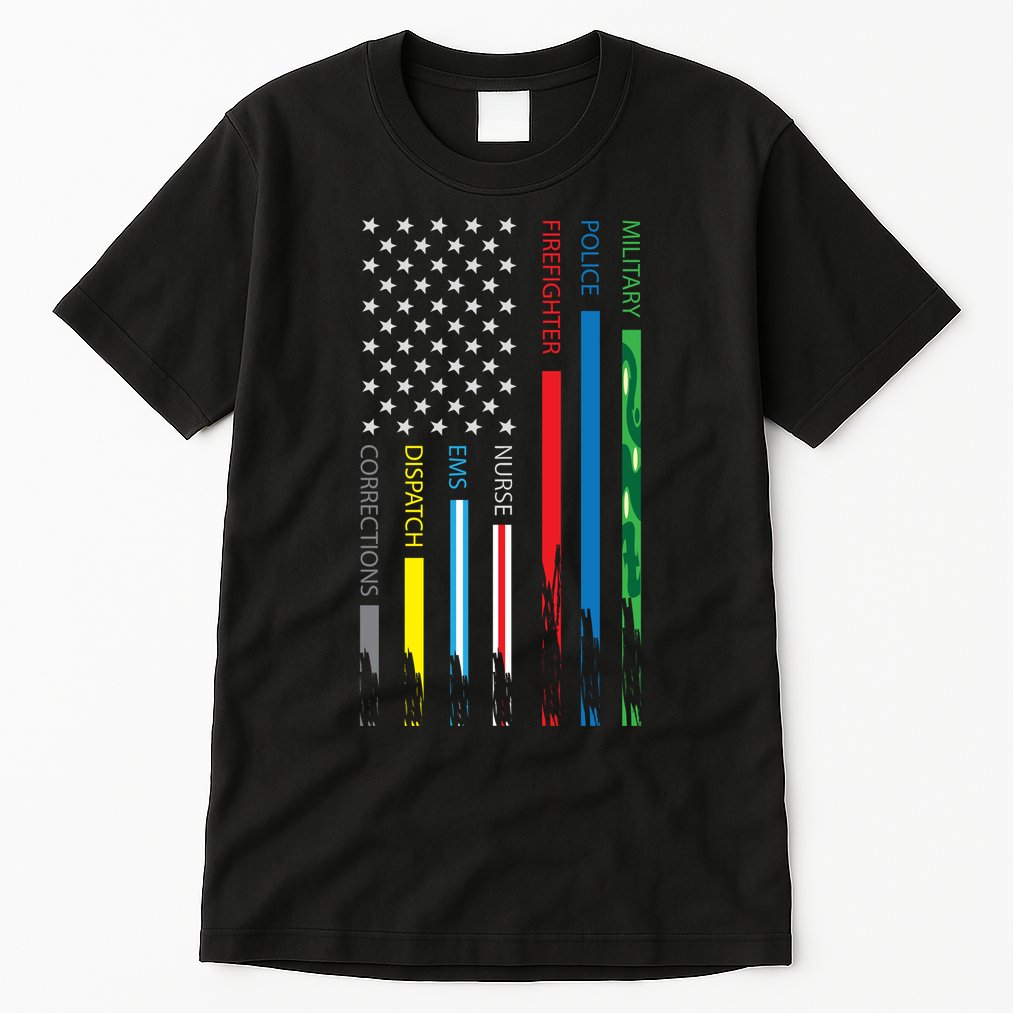No One Fight Alone Usa Flag Tall T-Shirt
