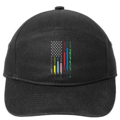 No One Fight Alone Usa Flag 7-Panel Snapback Hat