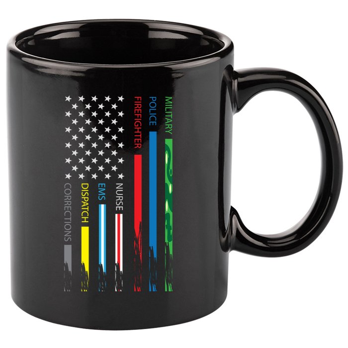No One Fight Alone Usa Flag 11oz C Handle Ceramic Mug