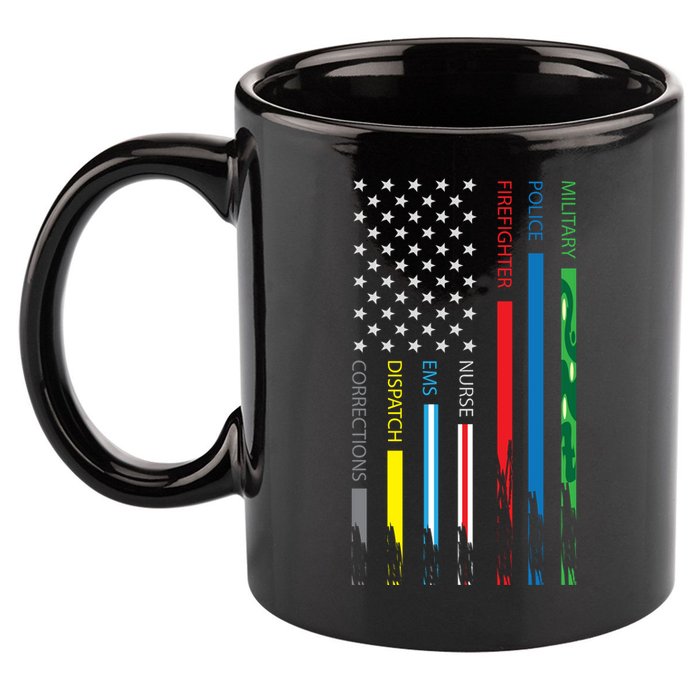 No One Fight Alone Usa Flag 11oz C Handle Ceramic Mug