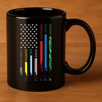 No One Fight Alone Usa Flag 11oz C Handle Ceramic Mug
