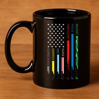 No One Fight Alone Usa Flag 11oz C Handle Ceramic Mug