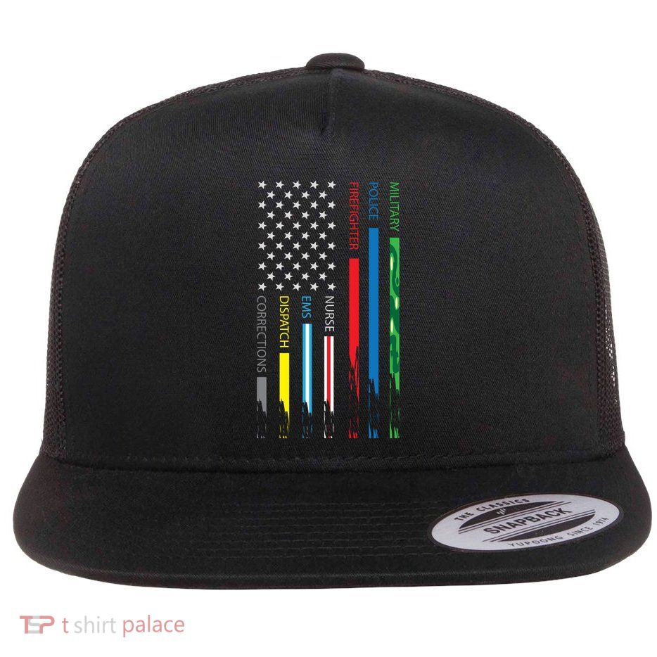 No One Fight Alone Usa Flag Flatbill Hat