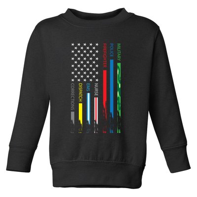 No One Fight Alone Usa Flag Toddler Sweatshirt