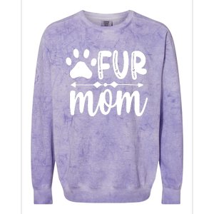 Fur Mom Kitty Cat Lover Colorblast Crewneck Sweatshirt