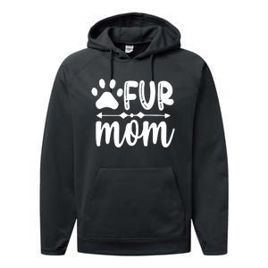 Fur Mom Kitty Cat Lover Performance Fleece Hoodie