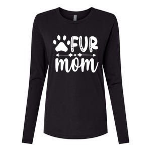 Fur Mom Kitty Cat Lover Womens Cotton Relaxed Long Sleeve T-Shirt