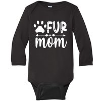 Fur Mom Kitty Cat Lover Baby Long Sleeve Bodysuit