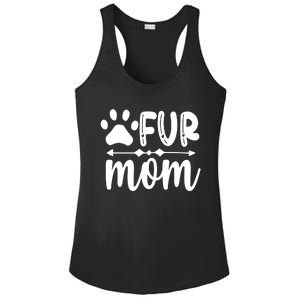 Fur Mom Kitty Cat Lover Ladies PosiCharge Competitor Racerback Tank