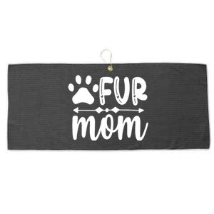 Fur Mom Kitty Cat Lover Large Microfiber Waffle Golf Towel