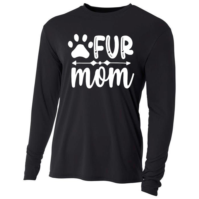 Fur Mom Kitty Cat Lover Cooling Performance Long Sleeve Crew