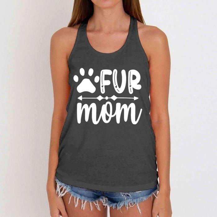 Fur Mom Kitty Cat Lover Women's Knotted Racerback Tank