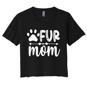 Fur Mom Kitty Cat Lover Women's Crop Top Tee