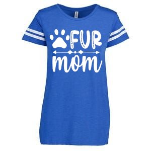 Fur Mom Kitty Cat Lover Enza Ladies Jersey Football T-Shirt