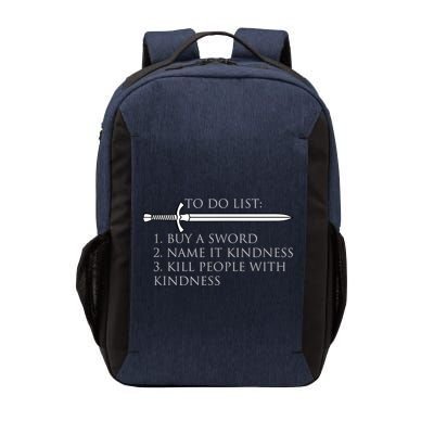 Fantasy Medieval Kill Them With Kindness Sword Tee Shirt Vector Backpack