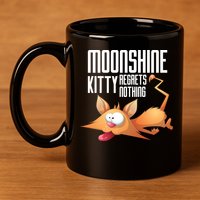 Funny Moonshine Kitty Regrets Nothing Whiskey Ers Gift 11oz C Handle Ceramic Mug
