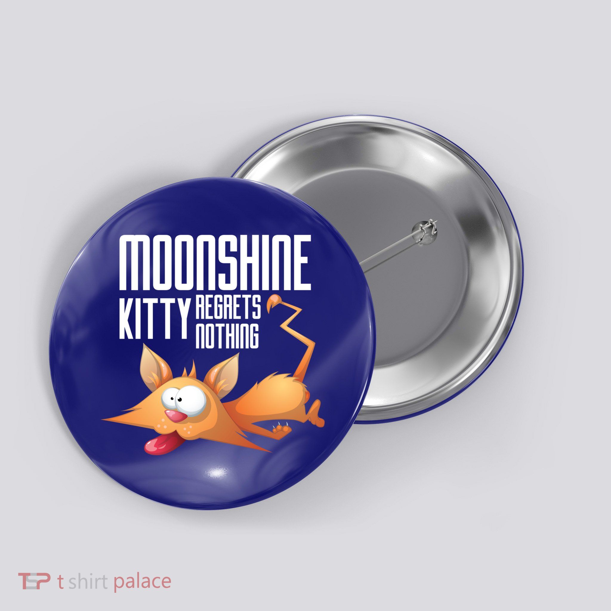 Funny Moonshine Kitty Regrets Nothing Whiskey Ers Gift Button