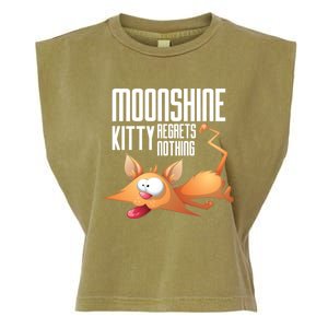 Funny Moonshine Kitty Regrets Nothing Whiskey Ers Gift Garment-Dyed Women's Muscle Tee